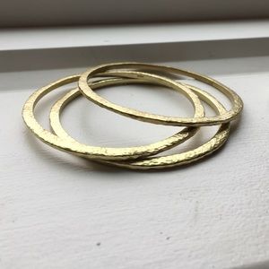 Stack of 3 Gold Colored Bangles